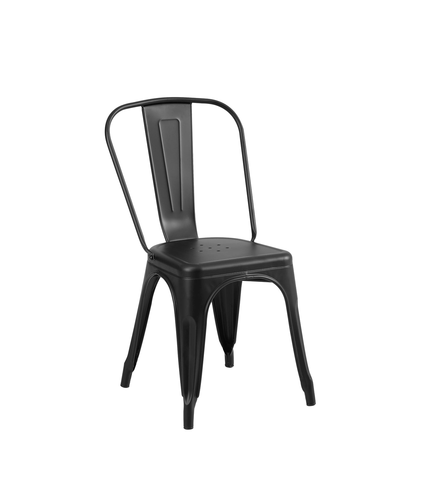 Pack de 4 Sillas Tolix - Estilo Industrial Vintage, Estructura de Acero Negro