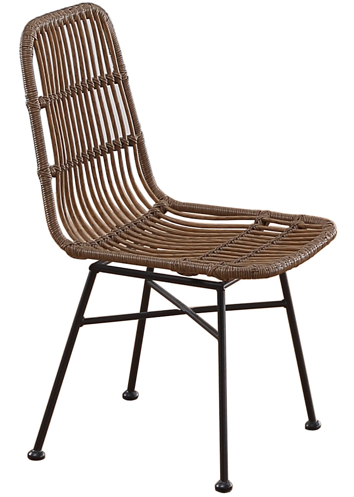 Pack de 4 Sillas Thai - Diseño Moderno con Asiento de Ratán Sintético y Estructura Metálica
