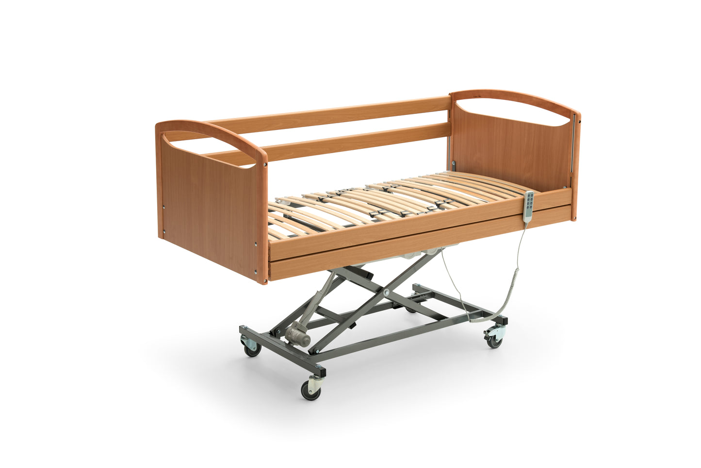 Cama Eléctrica articulada Ricote con Motorización y acabado en madera. Incluye Colchón Viscoelástico - 105 x190