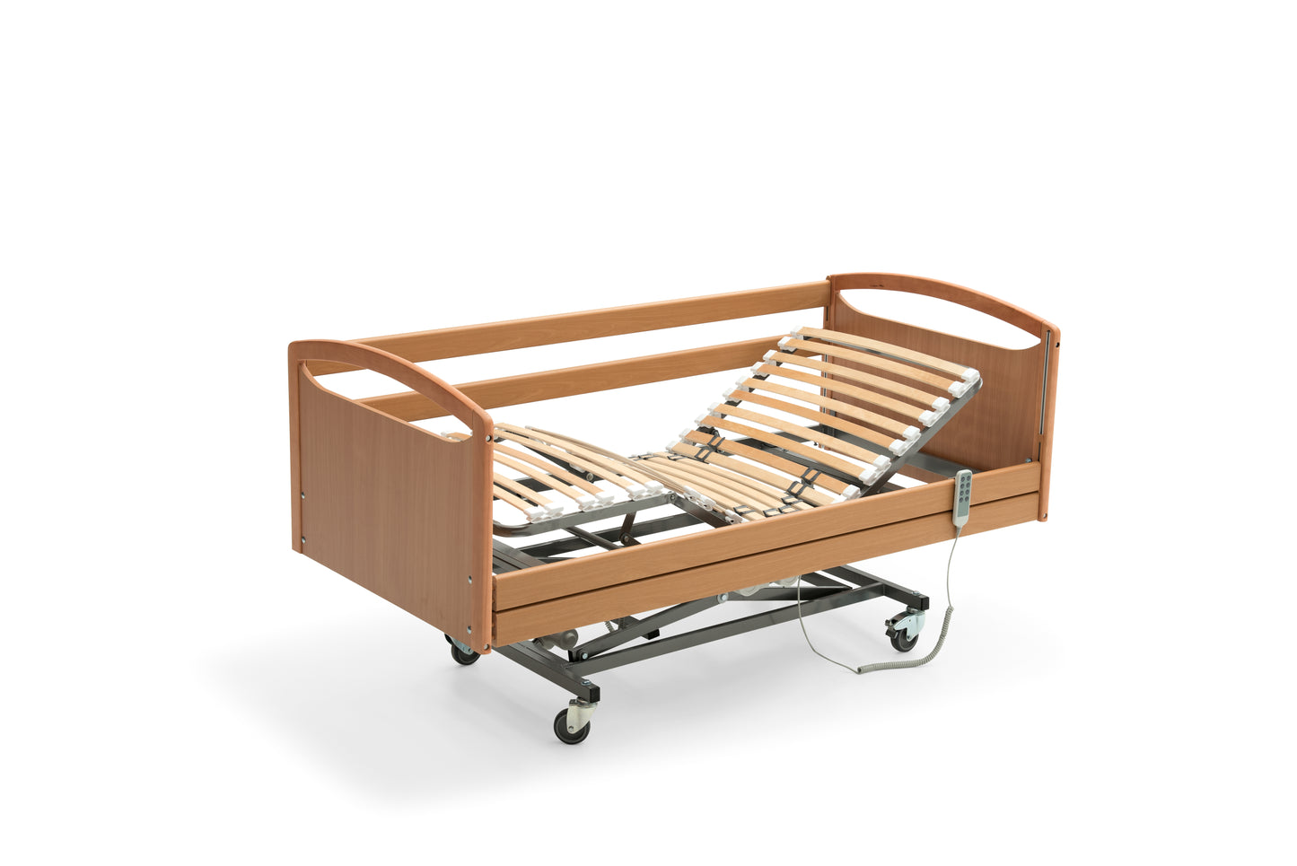 Cama Eléctrica articulada Ricote con Motorización y acabado en madera. Incluye Colchón Viscoelástico - 105 x190