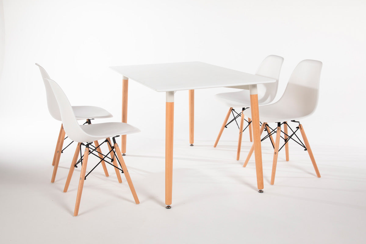 Mesa Nórdica Rectangular 120x80 cm - Diseño Escandinavo para Comedores y Cocinas